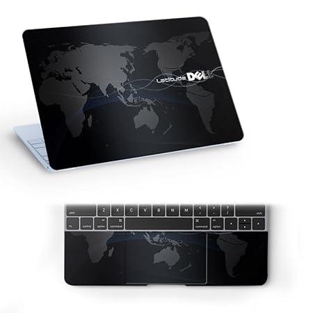 Inkykart Pattern D10 Top+Wrist Pad Vinyl Laptop Skin/Sticker/Cover for 14 Inches Laptops Laminated-Removable-HD Quality Compatible for Dell (13.8x9.6 Inches)